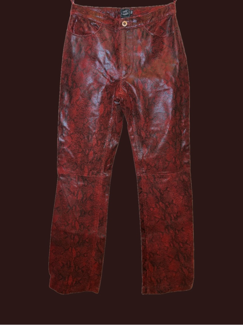 🐍🥀Vintage Snakeskin Leather Pants🥀🐍